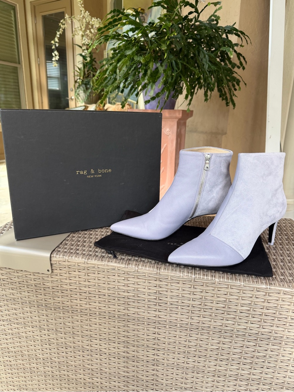 Rag & Bone Lilac leather and suede boots, size 11